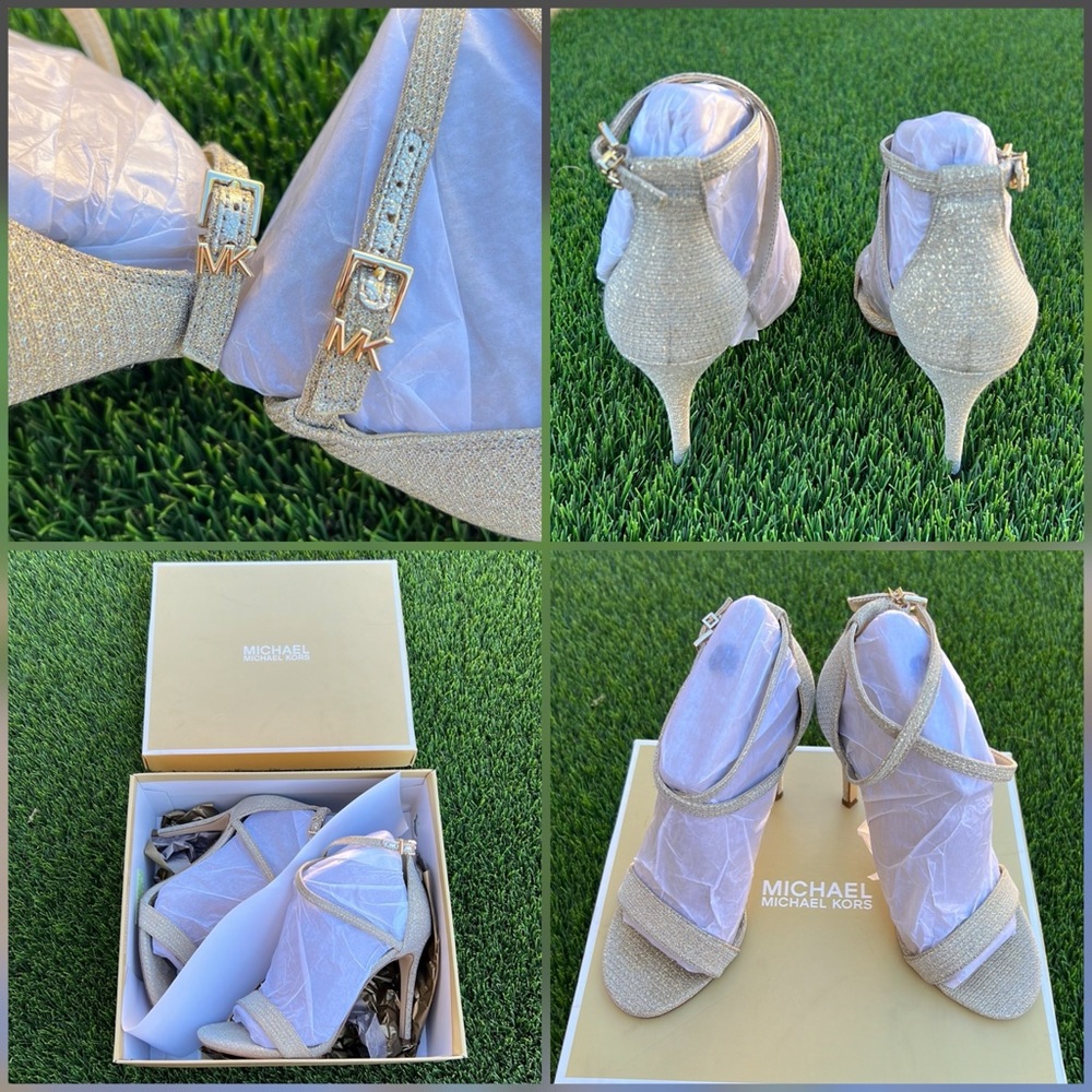 Michael Kors Sparkling Gold Heels